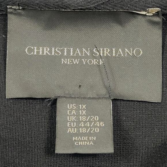 Christian Siriano Black Ponte Swing Jacket Plus Women’s Size 1X - Picture 6 of 8